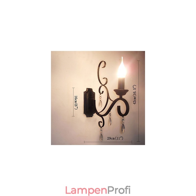 Kristallkerzenlampe Eisen Kreative Persönlichkeit Korridor Treppenhaus Dekoration Nachttischlampe Wandleuchte