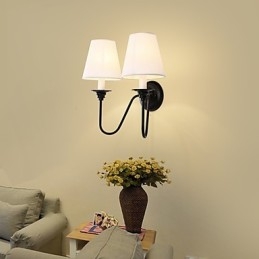 Rustic Lodge Wandleuchter mit schwarzem Oxid-Finish, Funktion zum Schutz der Augen, Umgebungslicht
