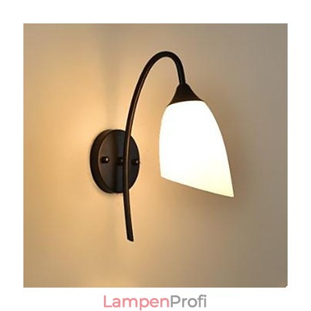 Schwarze amerikanische einfache Schlafzimmerlampe, Angel-Nachttisch-Wandlampe