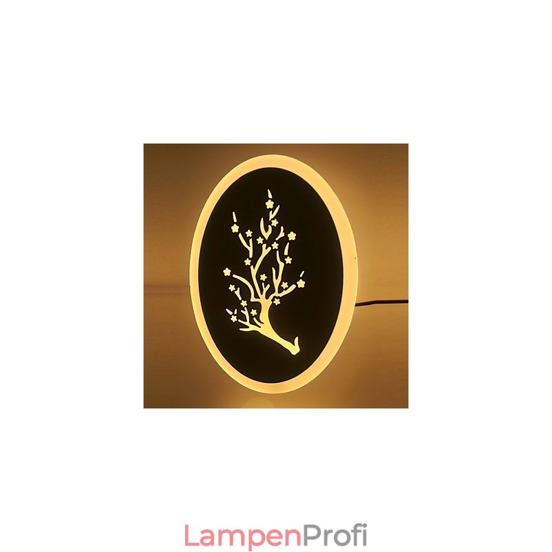 Pflaume Geschnitzte Acryl Peeling Wand Licht Runde Geformte Nacht Lampe Flur Lichter Warm Weiß AC220V