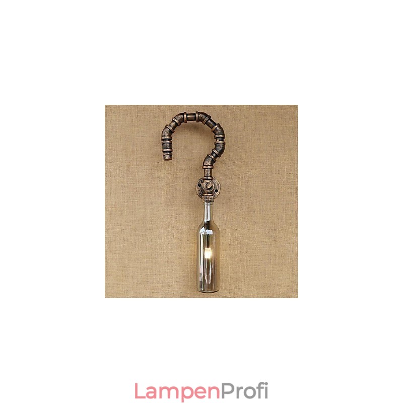 Retro American Village Creative Industry Wind Designer Wasserflasche Wandleuchte Wandleuchte Grau