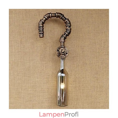 Retro American Village Creative Industry Wind Designer Wasserflasche Wandleuchte Wandleuchte Grau