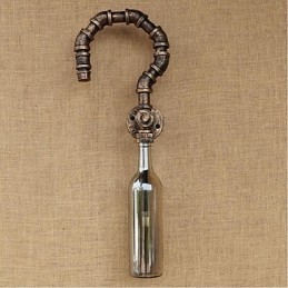 Retro American Village Creative Industry Wind Designer Wasserflasche Wandleuchte Wandleuchte Grau