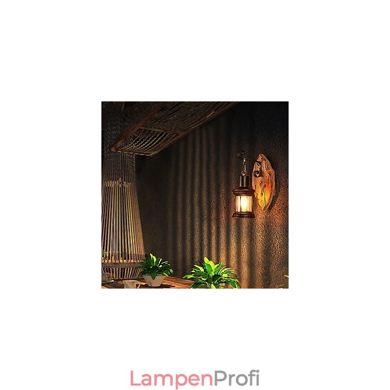 Einkopf-Industrie-Vintage-Retro-Wandleuchte aus Holz und Metall, Farbe zum Dekorieren von Wandleuchten im Home-Hotel-Korridor