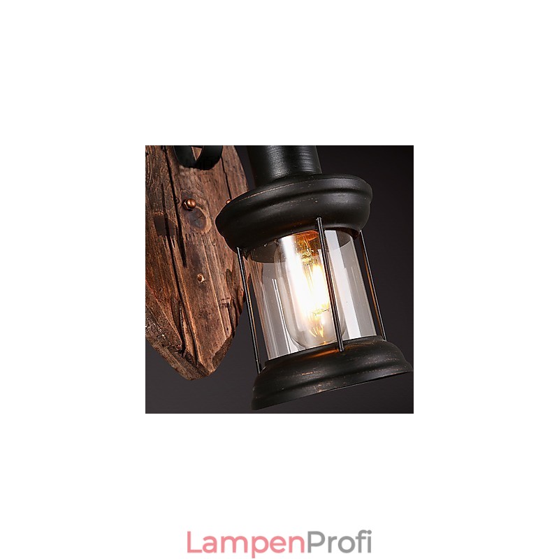 Einkopf-Industrie-Vintage-Retro-Wandleuchte aus Holz und Metall, Farbe zum Dekorieren von Wandleuchten im Home-Hotel-Korridor