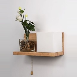 Holz Wandleuchten Max Landhausstil mit Schalter