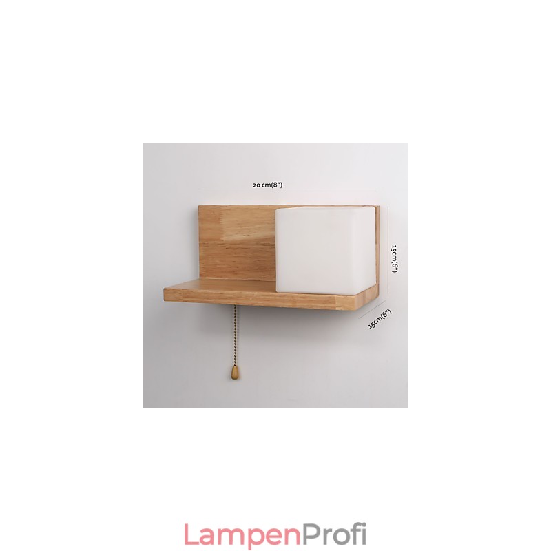 Holz Wandleuchten Max Landhausstil mit Schalter