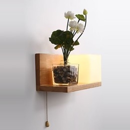 Holz Wandleuchten Max Landhausstil mit Schalter