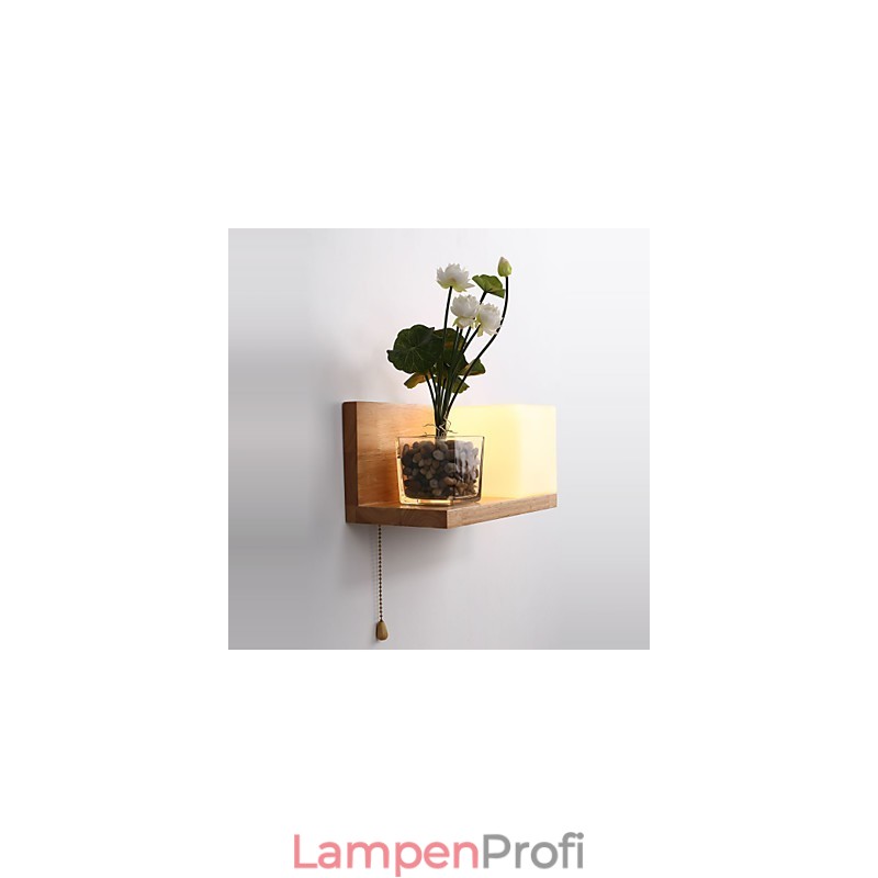 Holz Wandleuchten Max Landhausstil mit Schalter