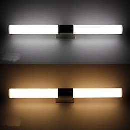 Hochwertige Spiegellampe Badezimmerleuchten 85 265V Edelstahl und Acryl Wandleuchten Make-up Beleuchtung