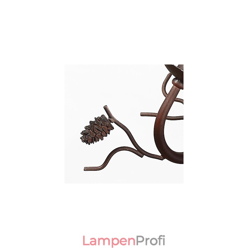 Nordamerikanische Vintage-Wandlampe aus Metall mit Vogel und Tannenzapfen aus Kunstharz, passend für die Wandleuchte im Wohnzimmer und Esszimmer