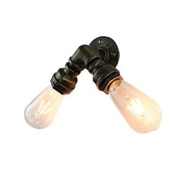 Wandleuchte Wandleuchten Wand Eisen Wandlampe dumm schwarz Lichtschwert Lampe an der Wand