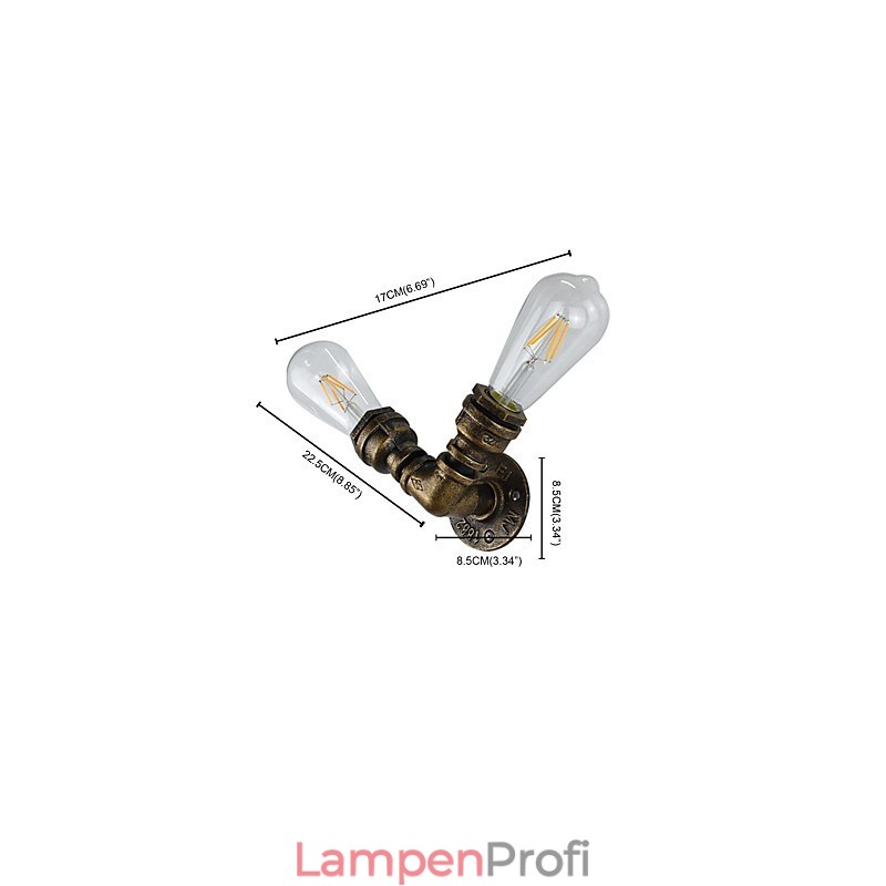 Wandleuchte Wandleuchten Wand Eisen Wandlampe dumm schwarz Lichtschwert Lampe an der Wand