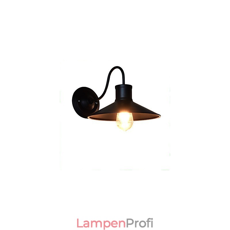 Wandleuchte Wandleuchten Wand Eisen Wandlampe dumm schwarz Lichtschwert Lampe an der Wand