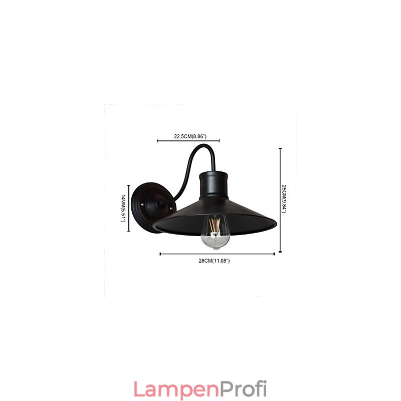 Wandleuchte Wandleuchten Wand Eisen Wandlampe dumm schwarz Lichtschwert Lampe an der Wand