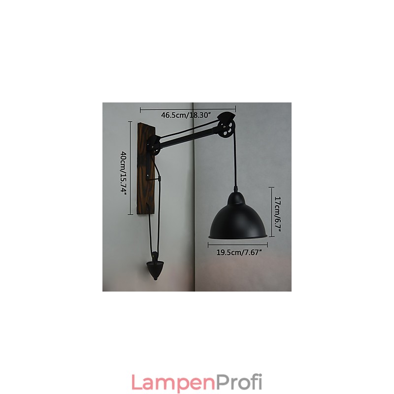 Amerikanischen land stil wand lampe retro kreative Holz pulley wand lampe