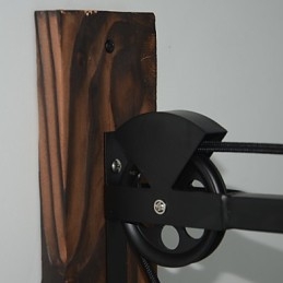 Amerikanischen land stil wand lampe retro kreative Holz pulley wand lampe