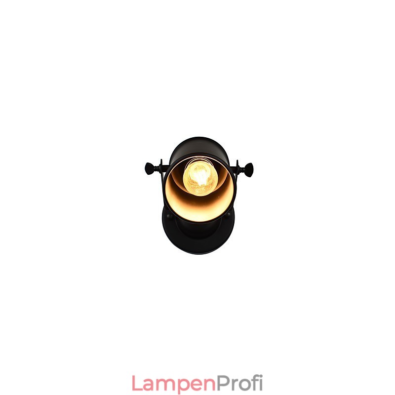 Wandleuchte aus lackiertem Stahl, dumme schwarze amerikanische Kaffeedekoration, Retro-Wandleuchte, Lichtschwertlampe an der Wand