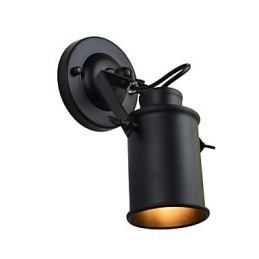 Wandleuchte aus lackiertem Stahl, dumme schwarze amerikanische Kaffeedekoration, Retro-Wandleuchte, Lichtschwertlampe an der Wand