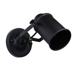 Wandleuchte aus lackiertem Stahl, dumme schwarze amerikanische Kaffeedekoration, Retro-Wandleuchte, Lichtschwertlampe an der Wand