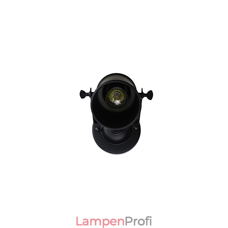 Wandleuchte aus lackiertem Stahl, dumme schwarze amerikanische Kaffeedekoration, Retro-Wandleuchte, Lichtschwertlampe an der Wand