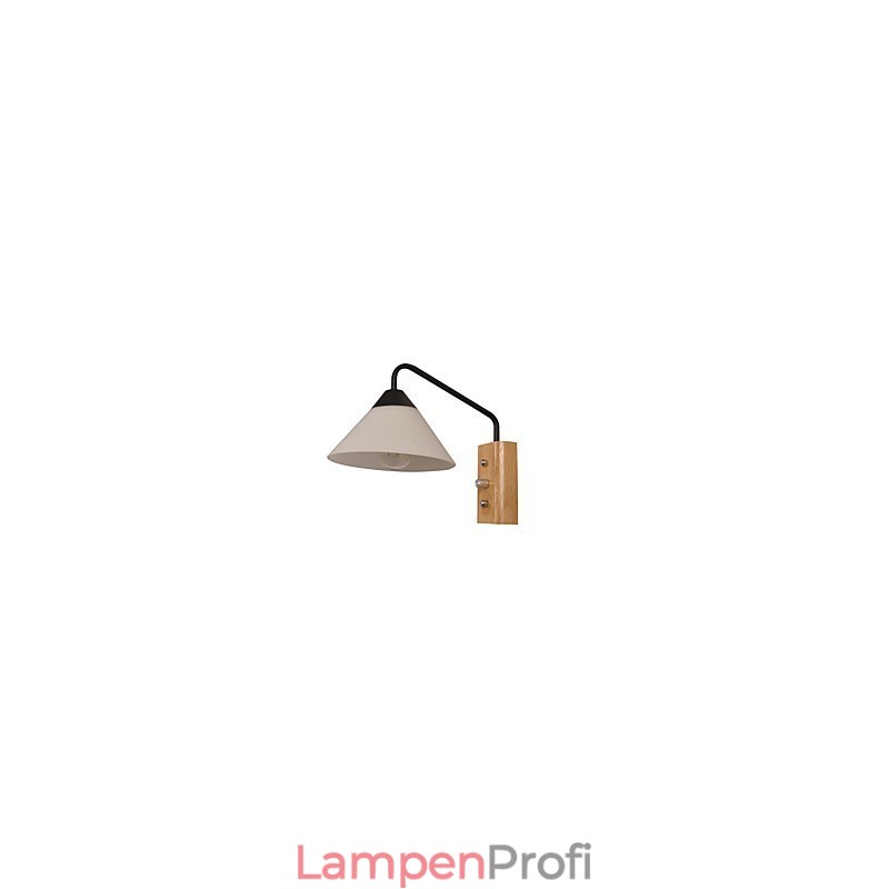Einfache Wandlampe, Nachttischlampe mit Glasschirm und Massivholz für Schlafzimmer, Kommode, Wohnzimmer, Babyzimmer, Studentenwohnheim, Couchtisch, Bücherregal