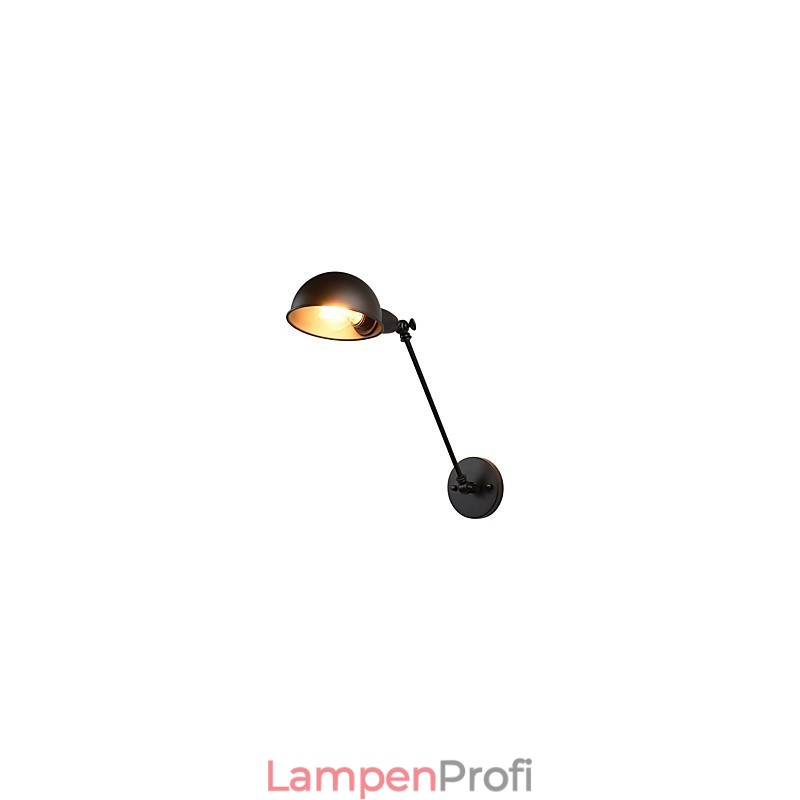Wandleuchte aus lackiertem Stahl, dumme schwarze amerikanische Kaffeedekoration, Retro-Wandleuchte, Lichtschwertlampe an der Wand