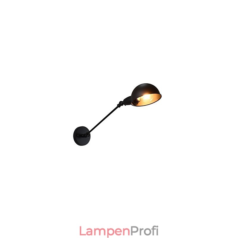 Wandleuchte aus lackiertem Stahl, dumme schwarze amerikanische Kaffeedekoration, Retro-Wandleuchte, Lichtschwertlampe an der Wand