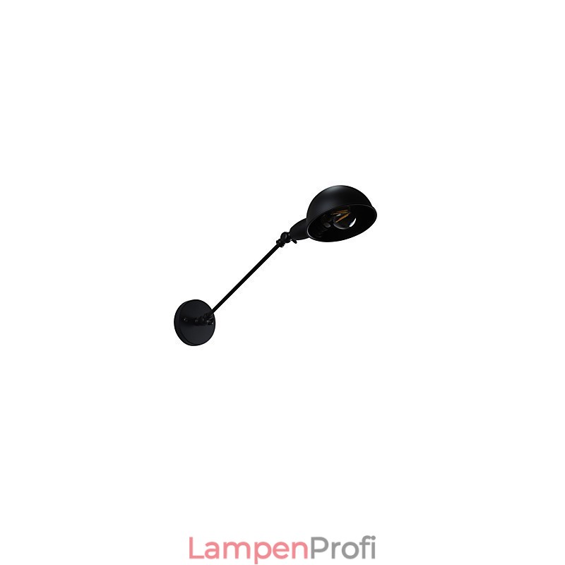 Wandleuchte aus lackiertem Stahl, dumme schwarze amerikanische Kaffeedekoration, Retro-Wandleuchte, Lichtschwertlampe an der Wand