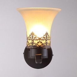 Amerikanische Vintage-Wandlampe aus Metall mit Glas im Landhausstil mit einem Kopf für die Wanddekoration im Kantinenzimmer, Wohnzimmer, Eingangsbereich