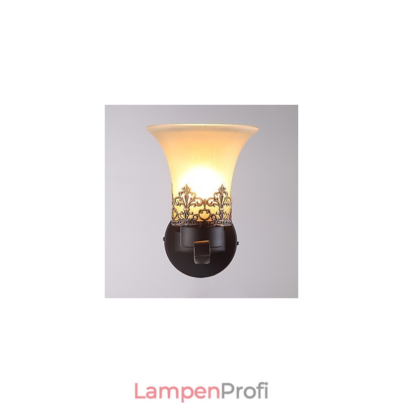Amerikanische Vintage-Wandlampe aus Metall mit Glas im Landhausstil mit einem Kopf für die Wanddekoration im Kantinenzimmer, Wohnzimmer, Eingangsbereich