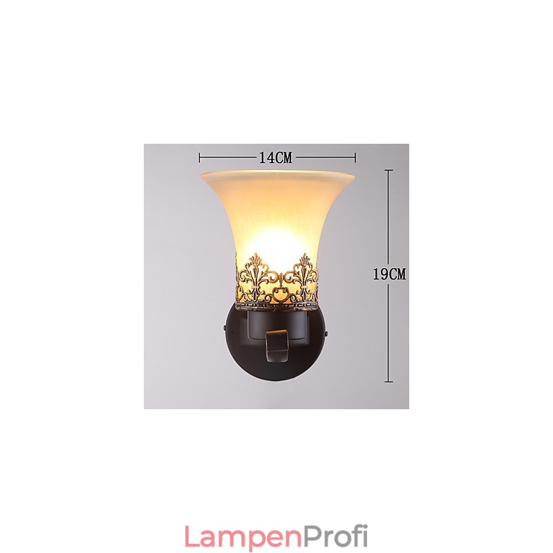 Amerikanische Vintage-Wandlampe aus Metall mit Glas im Landhausstil mit einem Kopf für die Wanddekoration im Kantinenzimmer, Wohnzimmer, Eingangsbereich