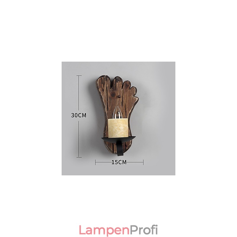 Einkopf-Industrie-Vintage-Retro-Wandleuchte aus Holz und Metall, Farbe zum Dekorieren von Wandleuchten im Home-Hotel-Korridor