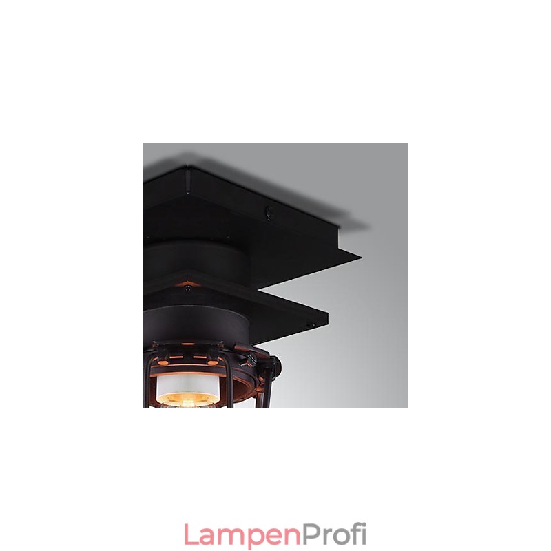Retro Schmiedeeisen Wandleuchte Einzelkopf Antike Reminiszenzlampe Loft Amerikanische Eisen Vintage Kleine Käfige Deckenleuchte