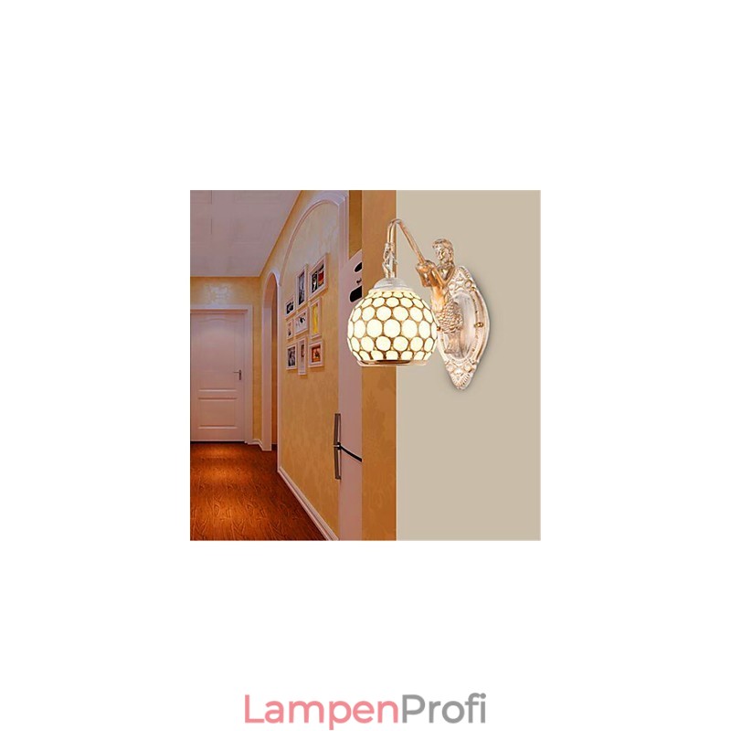 Einfache Wandleuchte im europäischen Stil Retro Pastoral Schlafzimmer Nachttisch Balkon Treppe Flur Spiegellampe