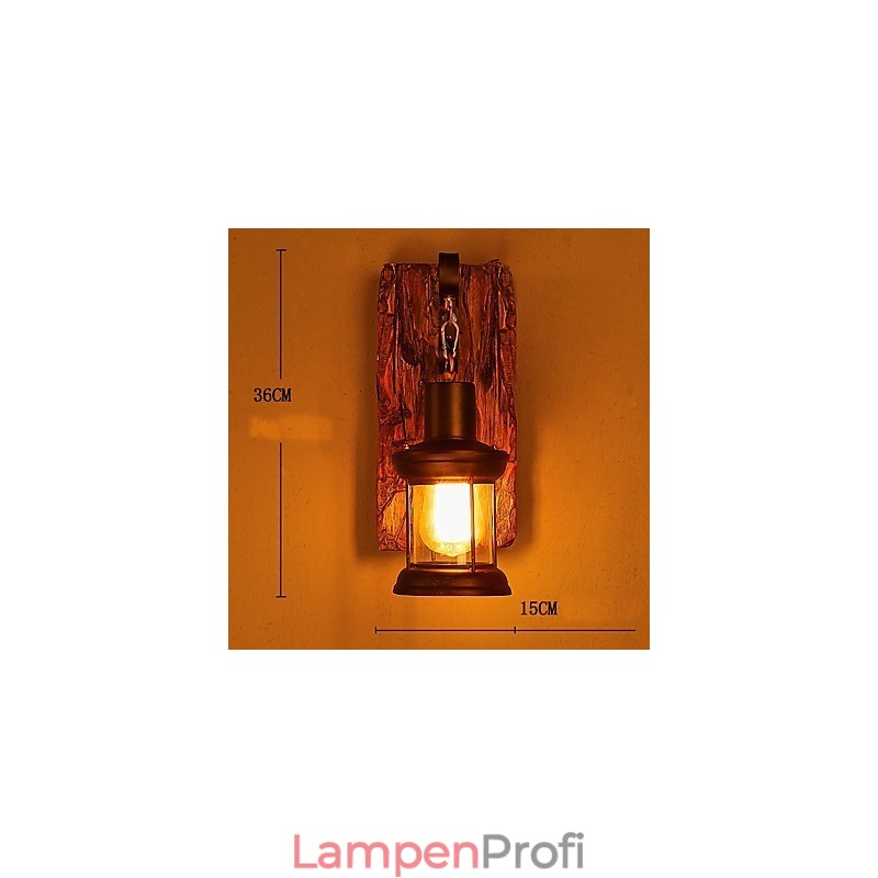 Einkopf-Industrie-Vintage-Retro-Wandleuchte aus Holz und Metall, Farbe zum Dekorieren von Wandleuchten im Home-Hotel-Korridor