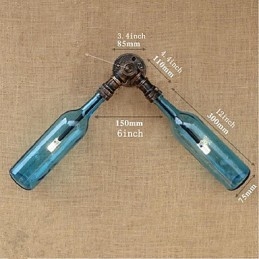 Retro American Village Creative Industry Wind Designer Wasserflasche Wandleuchte Wandleuchte Blau