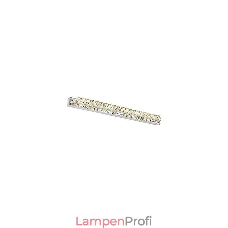 Lange hochwertige Spiegellampe Badleuchte aus Metall und Kristall Wandleuchte