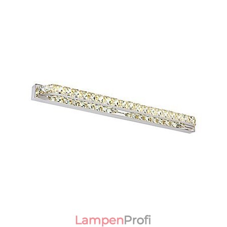 Lange hochwertige Spiegellampe Badleuchte aus Metall und Kristall Wandleuchte