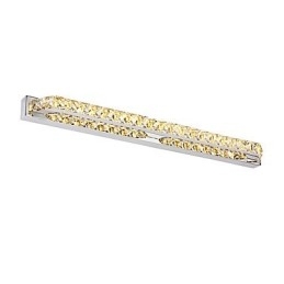 Lange hochwertige Spiegellampe Badleuchte aus Metall und Kristall Wandleuchte