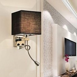 Die moderne Hotelzimmer-Leselampe aus Stoff für Flur und Balkon, Nachttischlampe