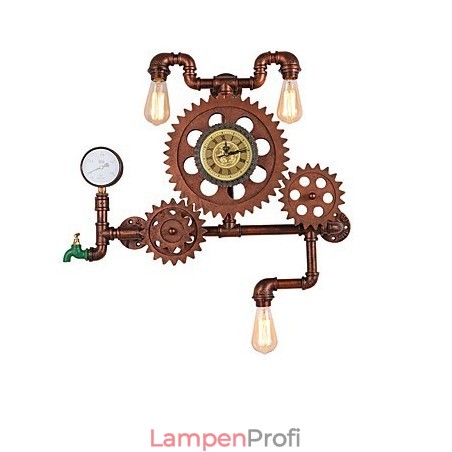 Vintage Industrielle Rohrwandleuchten Holzzahnradform Kreative drehbare Lichter Restaurant Cafe Bar Dekorationsbeleuchtung Vintage Industrielle Rohrwandleuchten Holzzahnradform Kreative drehbare Lichter Restaurant Cafe Bar Dekorationsbeleuchtung