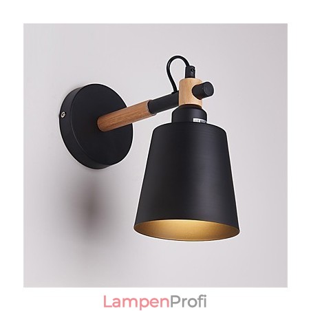 Vintage Holz Art Deco Metall Metall Rustikale Wandleuchte Wohnzimmer Esszimmer Flur Wandlampe Schwarz Weiß Optional