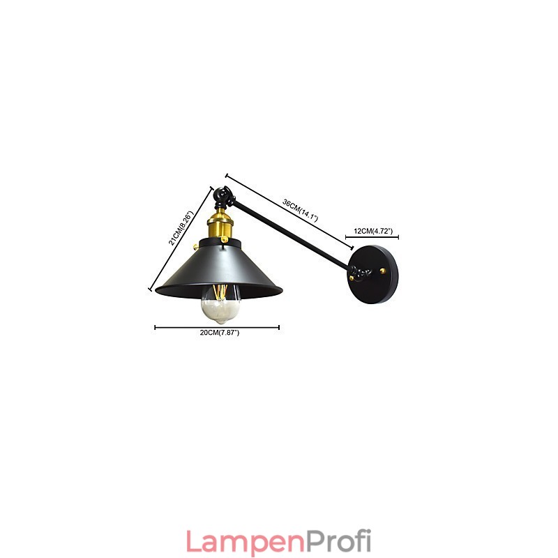 Buzz Wand Eisen Wandlampe Dumme schwarze Lichtschwertlampe an der Wand