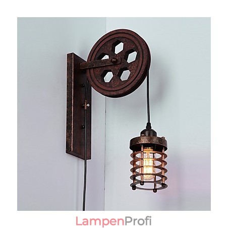 Industrielle Retro Eisen Wandleuchte Kreative Persönlichkeit Lift Pully Wandleuchte Industrielle Retro Eisen Wandleuchte Kreative Persönlichkeit Lift Pully Wandleuchte