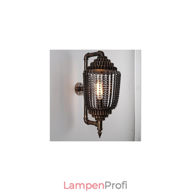 Vintage Eisen Industrielle Wind Shop Gear Lampe