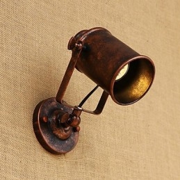 Wandleuchte aus lackiertem Stahl, dumme schwarze amerikanische Kaffeedekoration, Retro-Wandleuchte, Lichtschwertlampe an der Wand