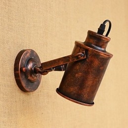 Wandleuchte aus lackiertem Stahl, dumme schwarze amerikanische Kaffeedekoration, Retro-Wandleuchte, Lichtschwertlampe an der Wand