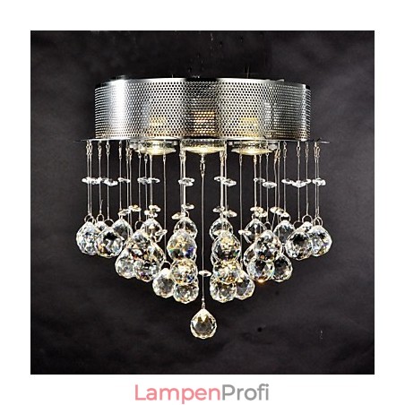 Traditional Classic Crystal Chrome Metal Flush Mount Traditional Classic Crystal Chrome Metal Flush Mount