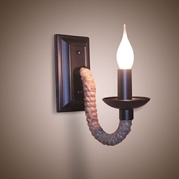 Hanfseil Retro Wandleuchte Kreative Persönlichkeit Bar Eisen Kerzenlampe